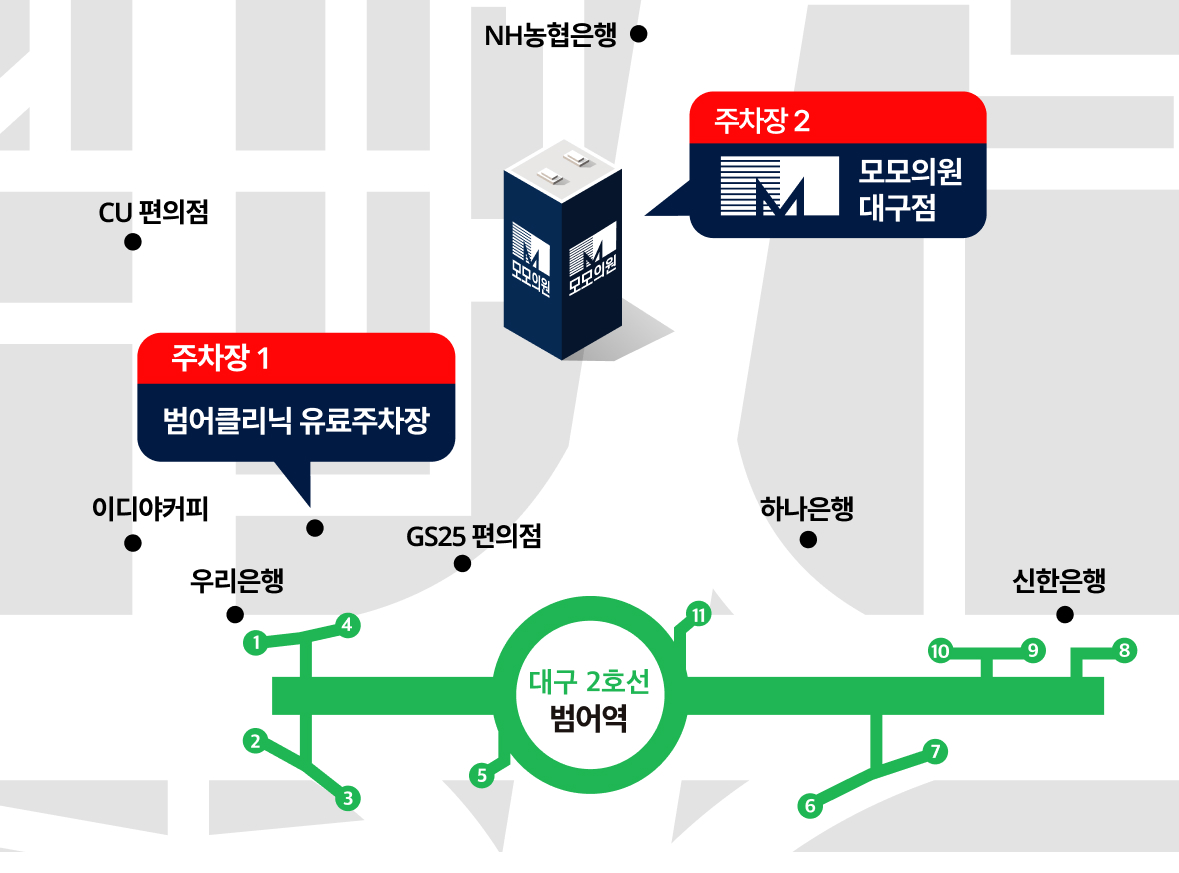 모모 성형외과 대구점 약도